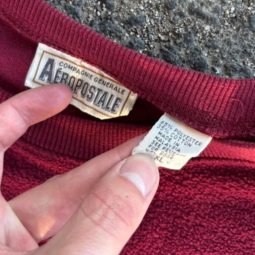 Vintage 90's Aeropostale Pullover Crewneck Fleece Colorblock Size XL